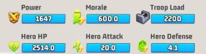 Estatísticas da tropa Last War Survival